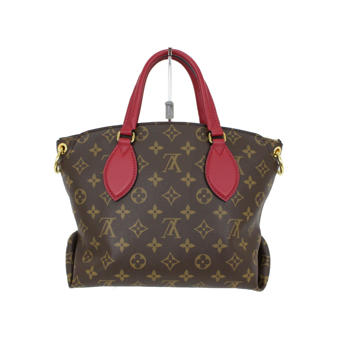 【箱・布袋あり】LOUIS VUITTON　ルイヴィトン　フラワージップドトートPM　M44350　ハンドバッグ　ショルダーバッグ　モノグラム　ブラウン×レッド系　レディース　ギフト　プレゼント包装可松前R56号店