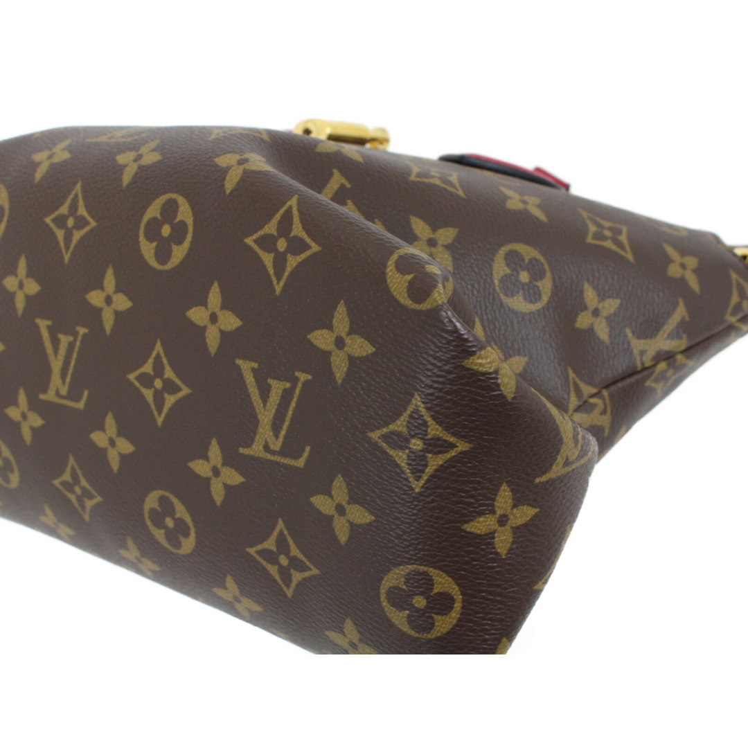 【箱・布袋あり】LOUIS VUITTON　ルイヴィトン　フラワージップドトートPM　M44350　ハンドバッグ　ショルダーバッグ　モノグラム　ブラウン×レッド系　レディース　ギフト　プレゼント包装可松前R56号店