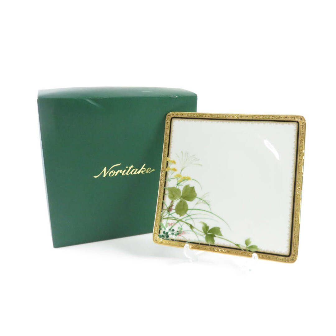 未使用 Noritake ノリタケ 四季彩舞曲 秋草 20.5cmスクエアプレート 1