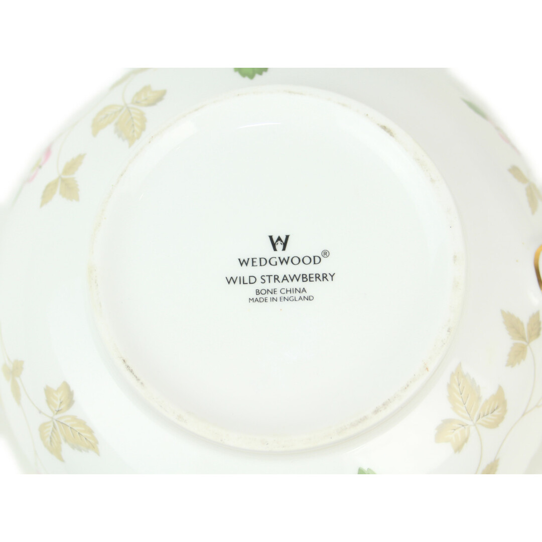 WEDGWOOD(ウェッジウッド)のWEDGWOOD ワイルドストロベリー ティーポット ホワイト グリーン レッド ピンク ファイン ボーン チャイナ メンズ レディース ユニセックス 食器 お祝い プレゼント 贈り物　記念【中古】 松前R56号店 インテリア/住まい/日用品のキッチン/食器(その他)の商品写真