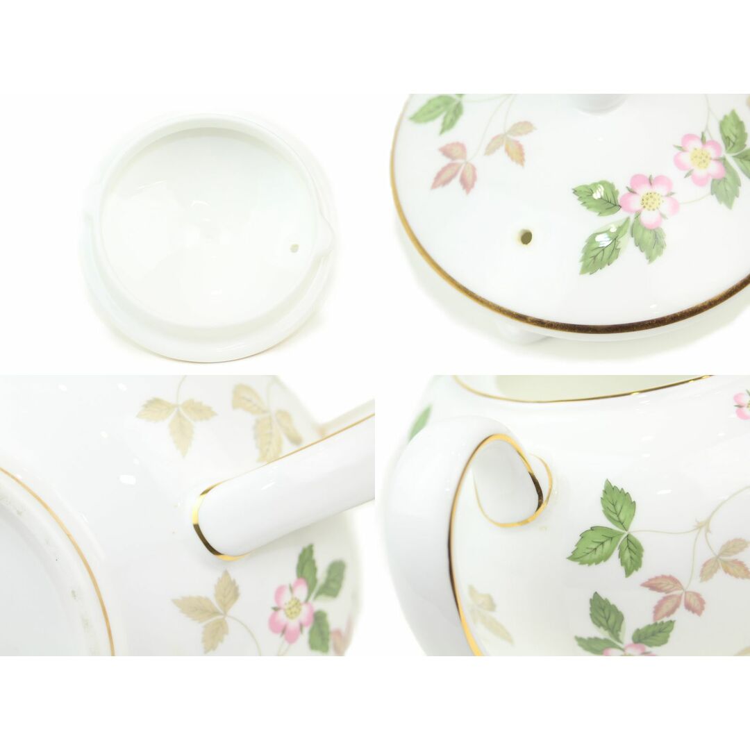 WEDGWOOD(ウェッジウッド)のWEDGWOOD ワイルドストロベリー ティーポット ホワイト グリーン レッド ピンク ファイン ボーン チャイナ メンズ レディース ユニセックス 食器 お祝い プレゼント 贈り物　記念【中古】 松前R56号店 インテリア/住まい/日用品のキッチン/食器(その他)の商品写真