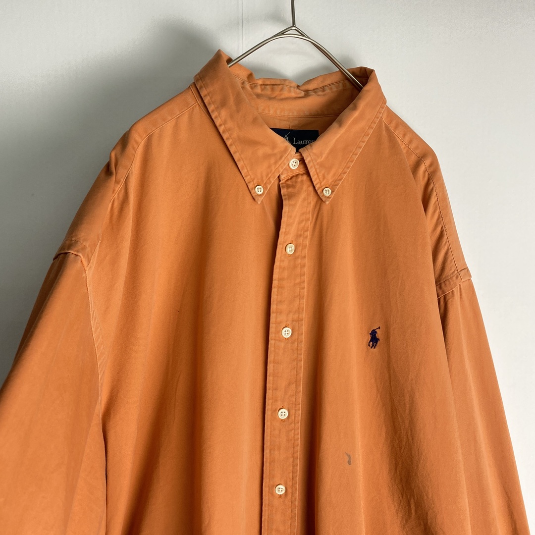 POLO（RALPH LAUREN）(ポロ)の【ポロラルフローレン　B.D.シャツ　BLAKE　２XL　オレンジ　古着】 メンズのトップス(シャツ)の商品写真