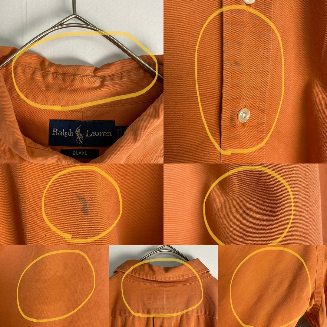 POLO（RALPH LAUREN）(ポロ)の【ポロラルフローレン　B.D.シャツ　BLAKE　２XL　オレンジ　古着】 メンズのトップス(シャツ)の商品写真