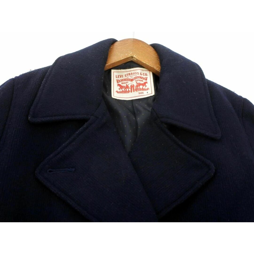 Levi's(リーバイス)のリーバイス ウール混 ピー コート sizeS/紺 ◆■ レディース レディースのジャケット/アウター(ピーコート)の商品写真