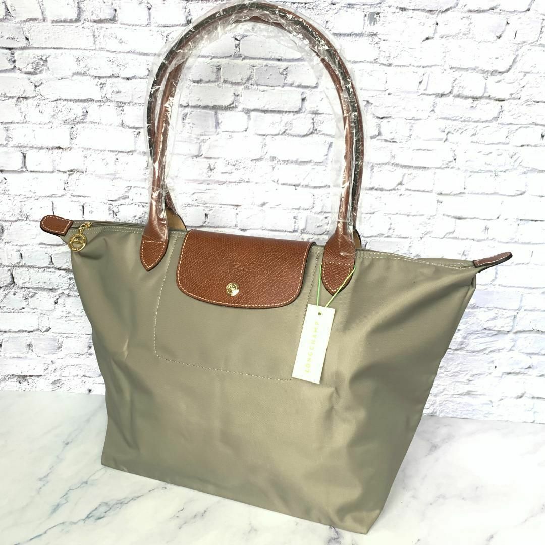 LONGCHAMP(ロンシャン)の【新品】ロンシャン オリジナル Lサイズ トートバッグ グレージュ レディース レディースのバッグ(トートバッグ)の商品写真