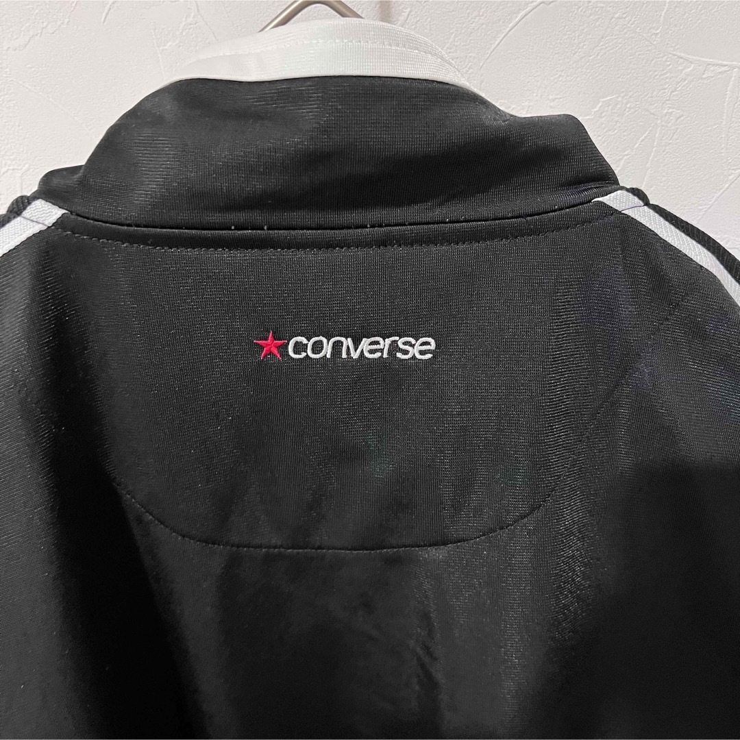 CONVERSE(コンバース)の【美品】コンバース トラックジャケット ジャージ ジャケット ブラック Mサイズ メンズのトップス(ジャージ)の商品写真