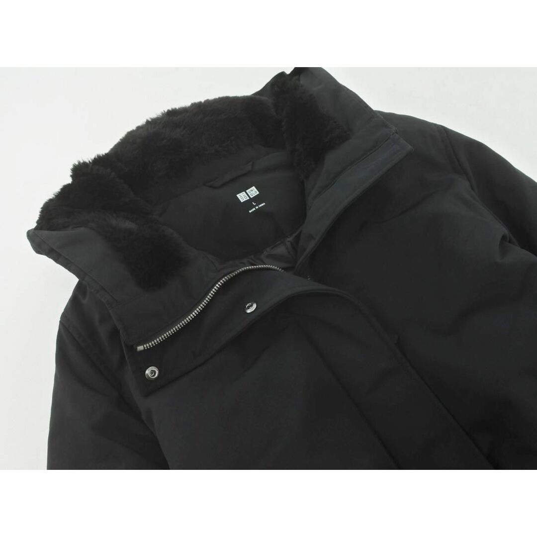 UNIQLO(ユニクロ)のユニクロ ダウン コート sizeL/黒 ◆■ レディース レディースのジャケット/アウター(ダウンコート)の商品写真