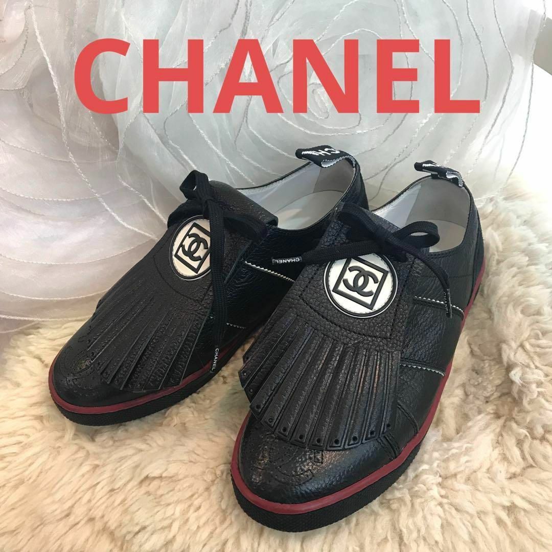 CHANEL(シャネル)の★美品★CHANEL　スニーカー　ローファー　タッセル　ココマーク　COCO　黒 レディースの靴/シューズ(スニーカー)の商品写真