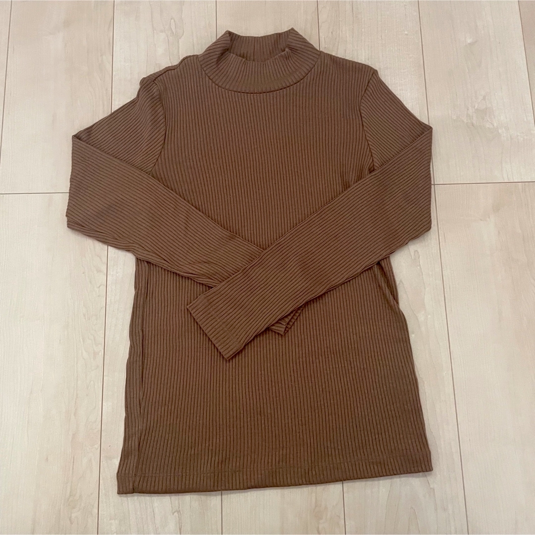 UNIQLO(ユニクロ)のリブハイネックT UNIQLO レディースのトップス(Tシャツ(長袖/七分))の商品写真