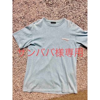 バレンシアガ(Balenciaga)のBALENCIAGA バレンシアガ　ロゴ　Tシャツ　ブルー　XSサイズ(Tシャツ/カットソー(半袖/袖なし))