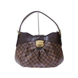 【箱・布袋あり】LOUIS VUITTON　システィナMM　N41541　ダミエ　ショルダーバッグ　ゴールド金具　レディース　シンプル　ギフト　プレゼント包装可　【中古】　松前R56号店(メッセンジャーバッグ)