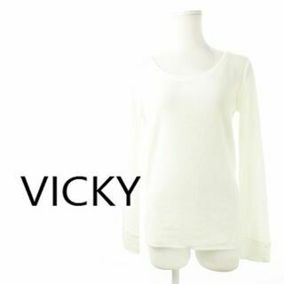 ビッキー(VICKY)のビッキー シルキータッチ 長袖 ニットソー 2 白 230831CK1R(ニット/セーター)