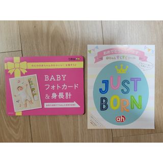 アカチャンホンポ(アカチャンホンポ)のたまひよ★BABYフォトカード&身長計、アカチャンホンポ★JASTBORNシール(その他)