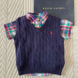 ポロラルフローレン(POLO RALPH LAUREN)のラルフローレン★おまとめ★シャツとベストセット80 90 美品(ニット/セーター)