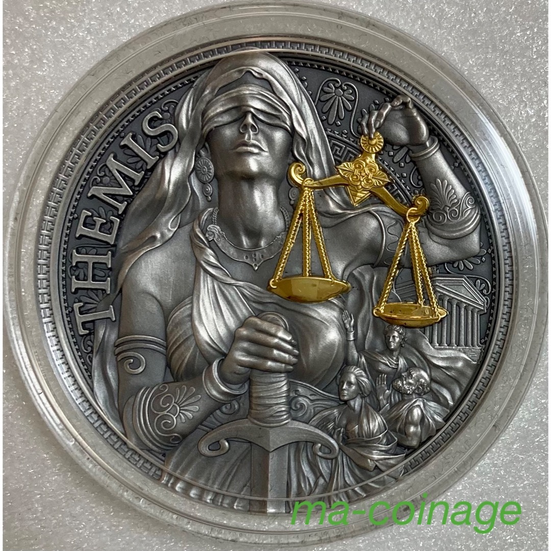 偉大なるギリシャ神話（14）テーミス　２オンス銀貨アンティーク