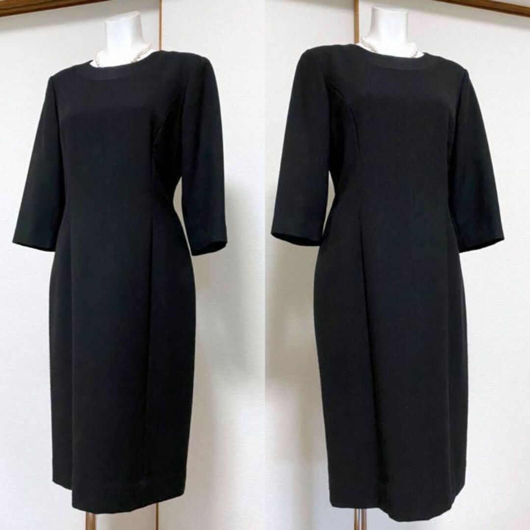 ●【美品】ユキトリイ 高級喪服礼服 ワンピーススーツ 日本製□
