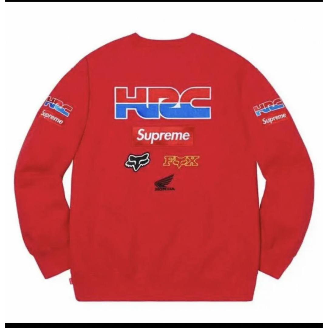 supreme honda fox racing crewneck ブラック L