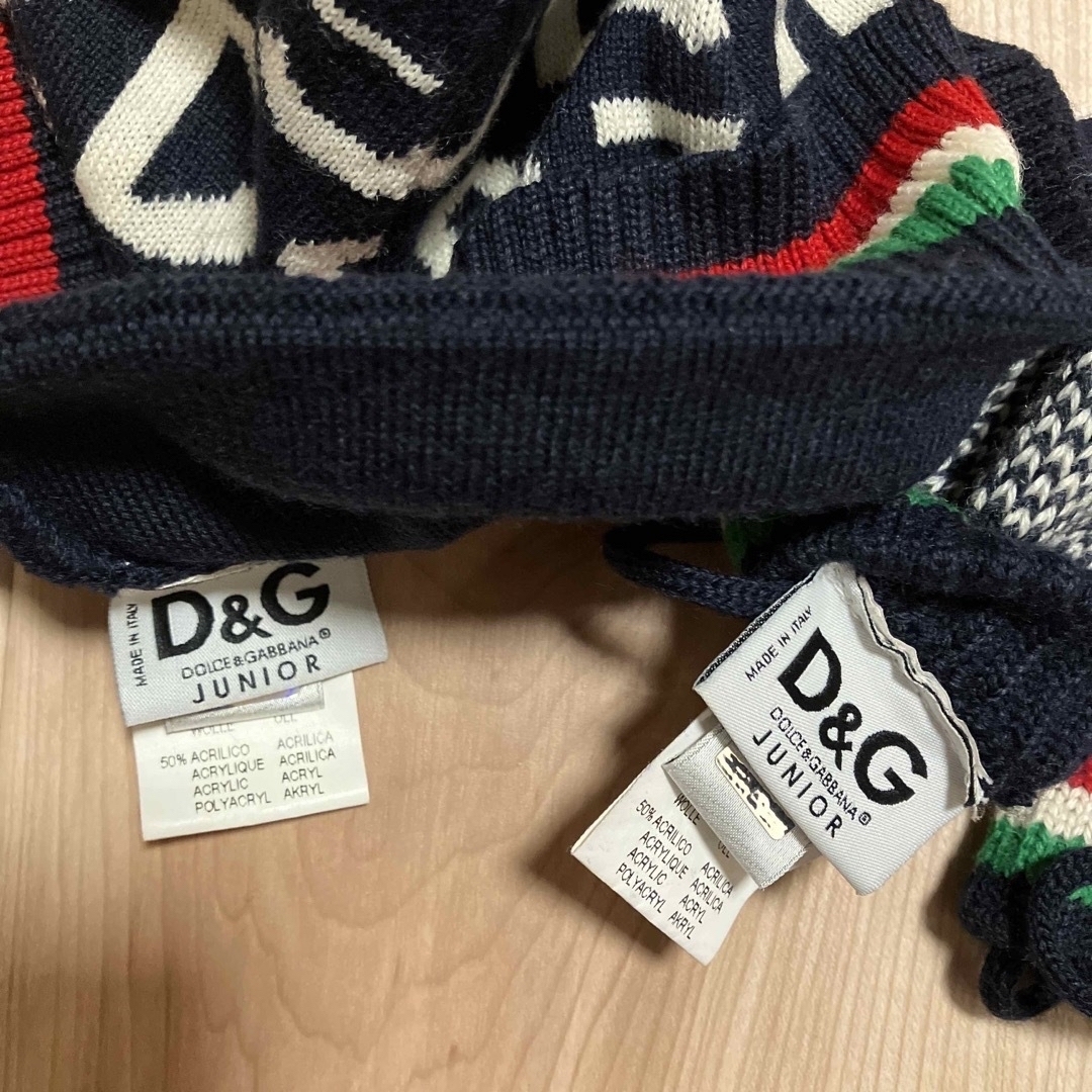 DOLCE&GABBANA(ドルチェアンドガッバーナ)のD&G ドルチェ&ガッバーナ ジュニア 手袋 S 80 90 100 キッズ/ベビー/マタニティのこども用ファッション小物(帽子)の商品写真