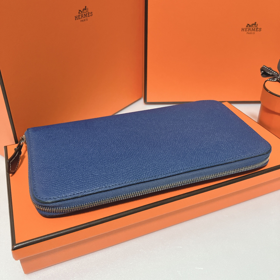 Hermes(エルメス)の専用♡超美品 ★エルメス  アザップ シルクイン C刻印 ブルー 長財布 正規品 レディースのファッション小物(財布)の商品写真