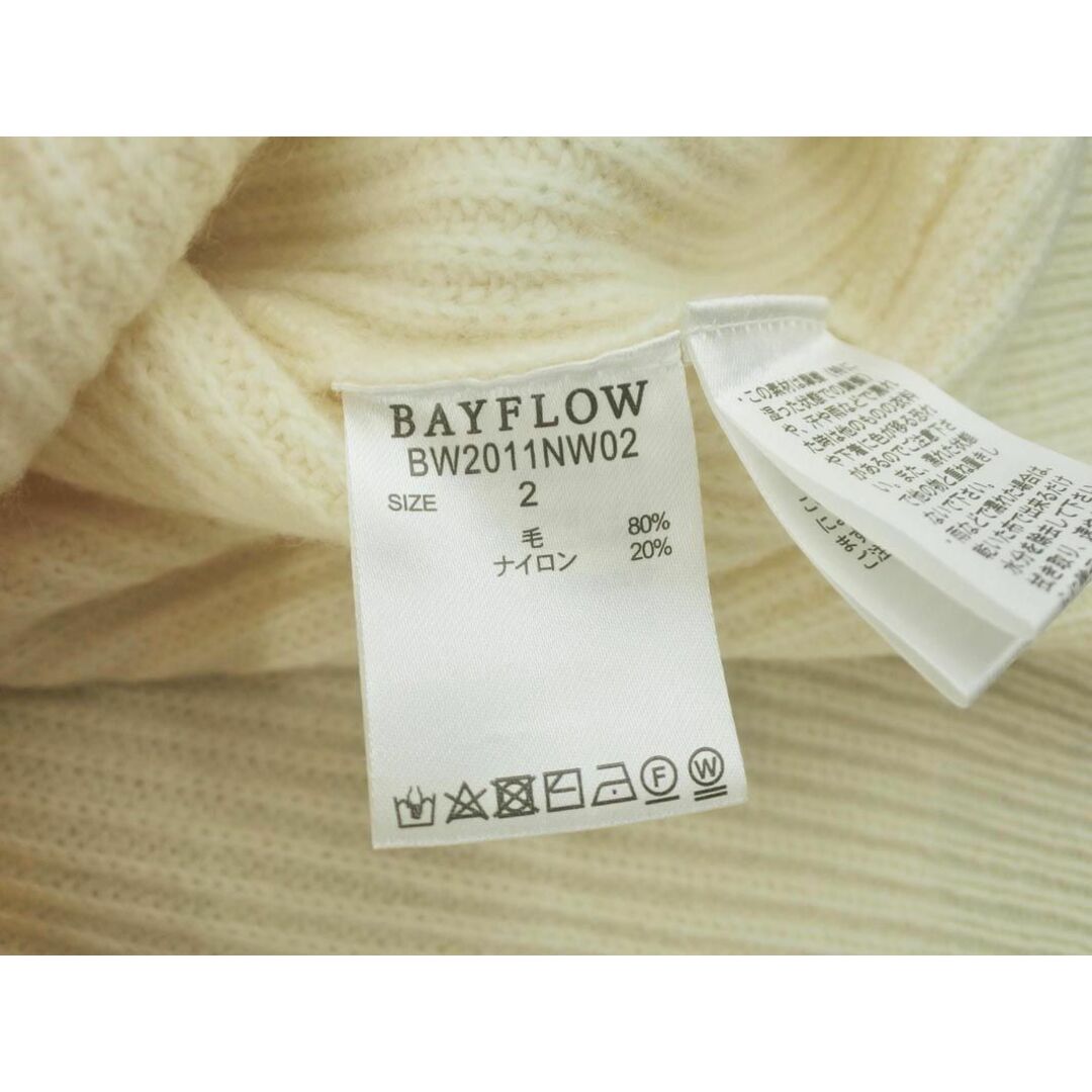 BAYFLOW(ベイフロー)のBAYFLOW ベイフロー ウール混 ニット セーター size2/アイボリー ◇■ レディース レディースのトップス(ニット/セーター)の商品写真