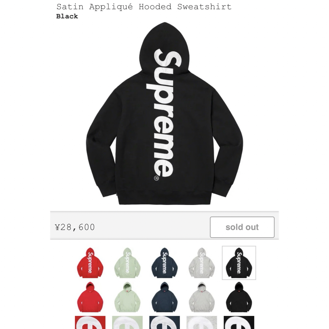 パーカーSatin Appliqué Hooded Sweatshirt