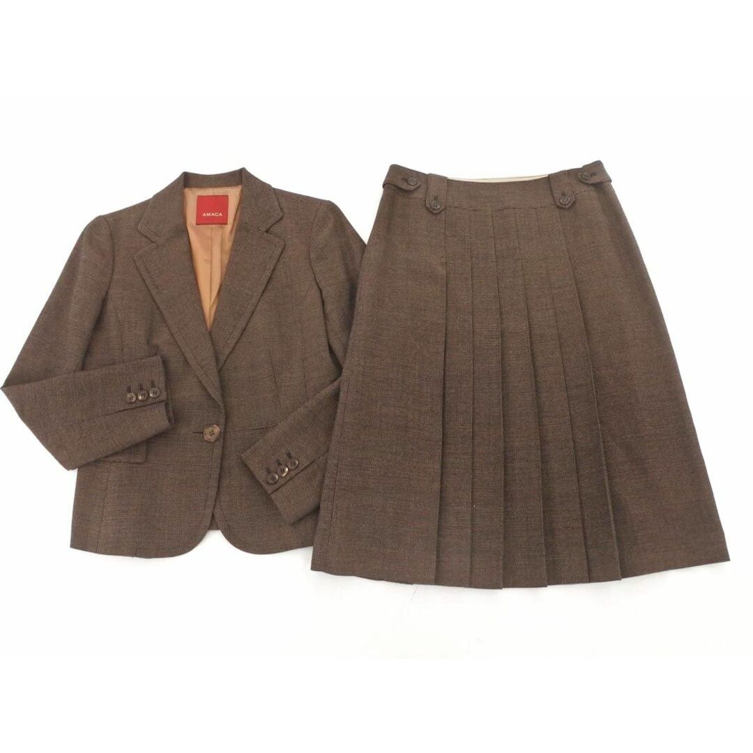 【美品】アマカ スカートスーツセットアップ 38サイズ