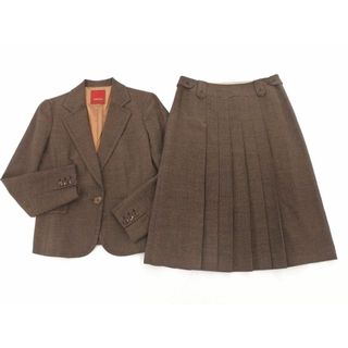 アマカ(AMACA)のAMACA アマカ ウール混 セットアップ ジャケット スカート スーツ size38/茶 ◇■ レディース(スーツ)