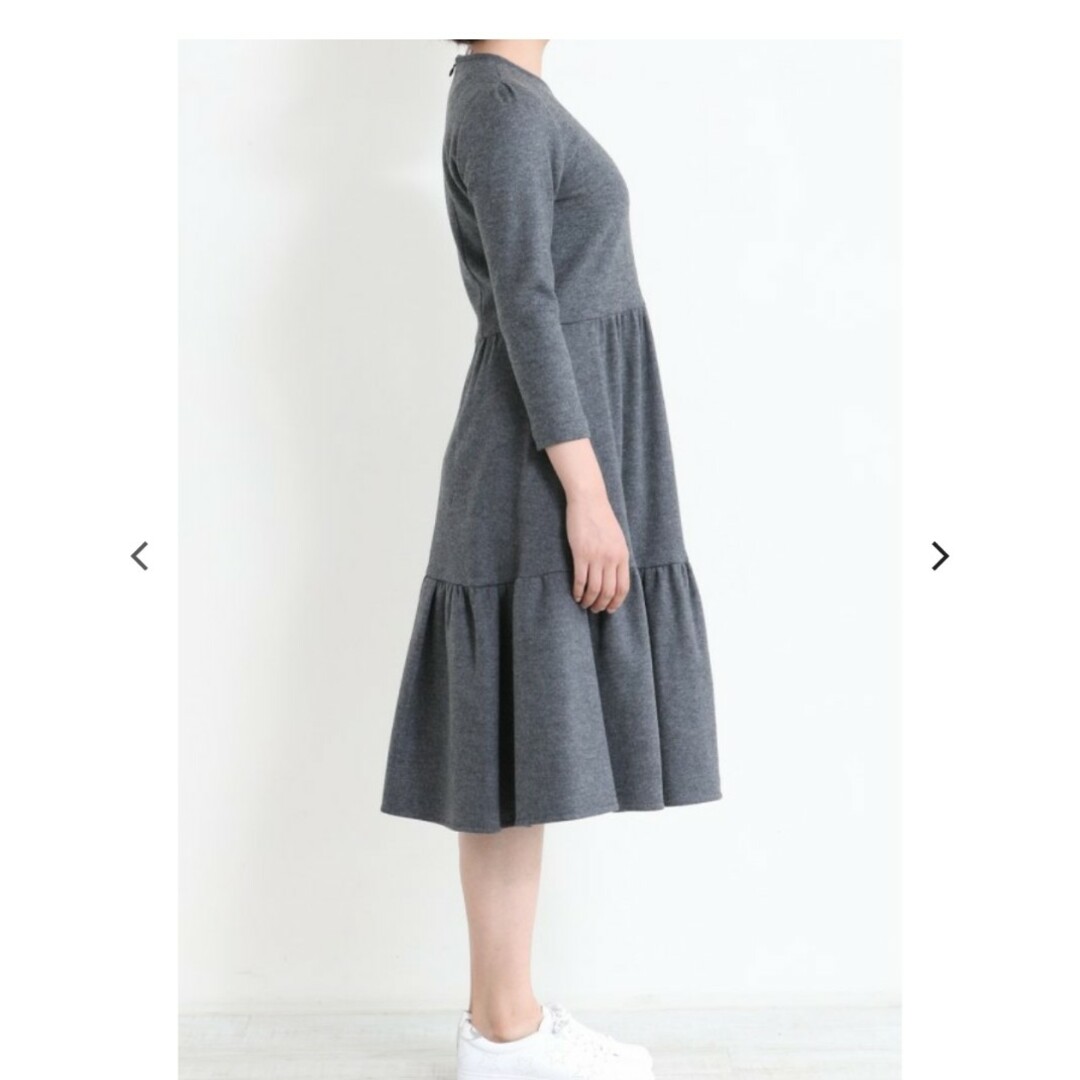 BORDERS at BALCONY(ボーダーズアットバルコニー)のBORDERS at BALCONY　 MELTON JERSEY DRESS レディースのワンピース(ひざ丈ワンピース)の商品写真