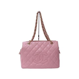 【布袋あり】CHANEL　ダブルチェーンハンドバッグ　キャビアスキン　ピンク　ハンドバッグ　ショルダーバッグ　ゴールド金具　レディース　シンプル　ギフト　プレゼント包装可　【中古】　松前R56号店(メッセンジャーバッグ)