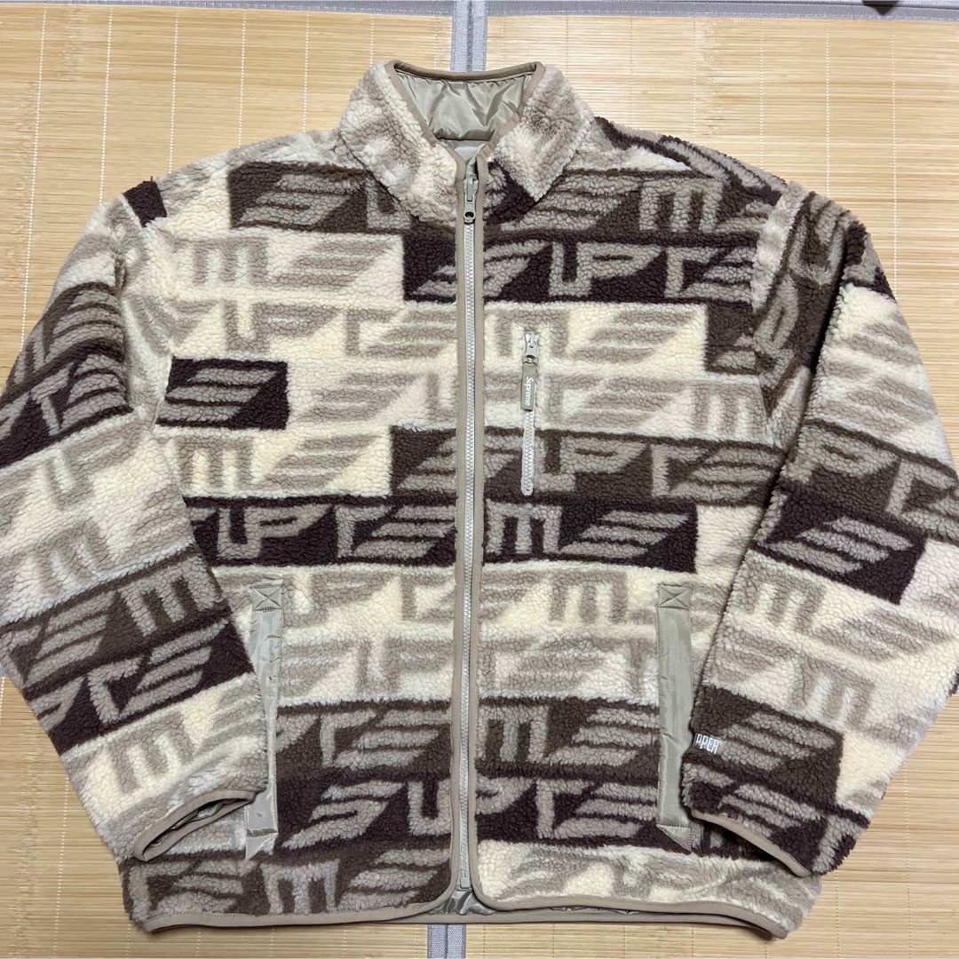 Supreme Geo Reversible Fleece Jacket L