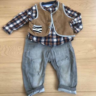 ザラキッズ(ZARA KIDS)のシャツとベストとジーンズセット(その他)