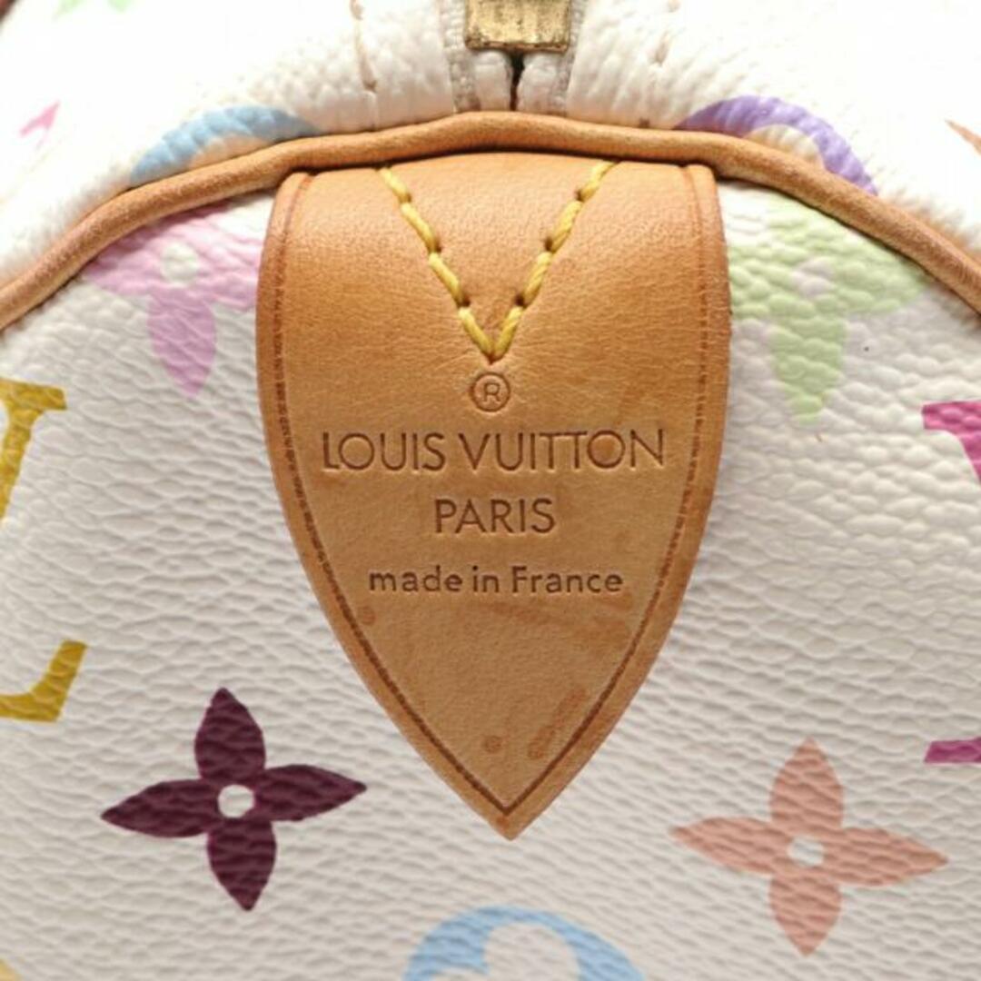 LOUIS VUITTON(ルイヴィトン)のスピーディ30 モノグラムマルチカラー ブロン ハンドバッグ PVC レザー ホワイト レディースのバッグ(ハンドバッグ)の商品写真