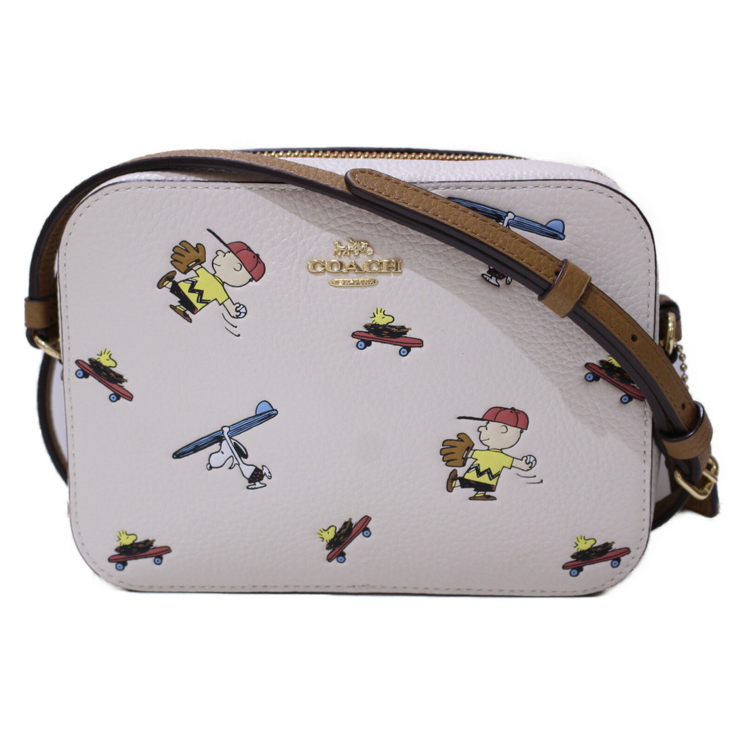 COACH　コーチ　スヌーピープリント　ショルダーバッグ　カメラバッグ　クロスボディ　C4902　スヌーピーコラボ　SNOOPY　チャークマルチ　ホワイト系　レディース　ギフト　プレゼント包装可松前R56店