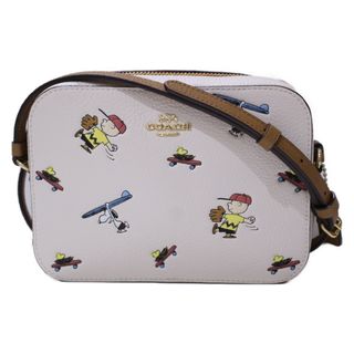 COACH　コーチ　スヌーピープリント　ショルダーバッグ　カメラバッグ　クロスボディ　C4902　スヌーピーコラボ　SNOOPY　チャークマルチ　ホワイト系　レディース　ギフト　プレゼント包装可【中古】松前R56店(メッセンジャーバッグ)