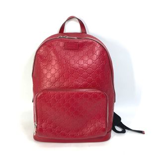 グッチ(Gucci)のグッチ GUCCI GG 406370 グッチシマ バックパック カバン リュックサック シマレザー レッド(リュック/バックパック)