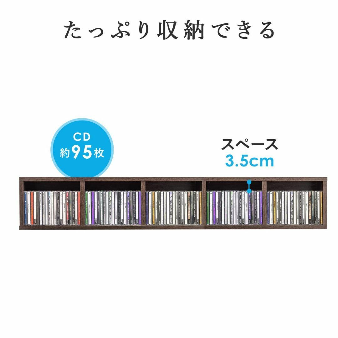 サンワダイレクト メディアラック CD/DVD 小物 収納 縦置き 横置き スリ