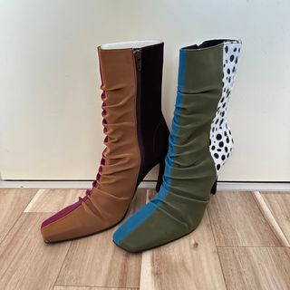 Yellow boots - yellow 即完売ファーショートブーツMブラック黒の通販 ...