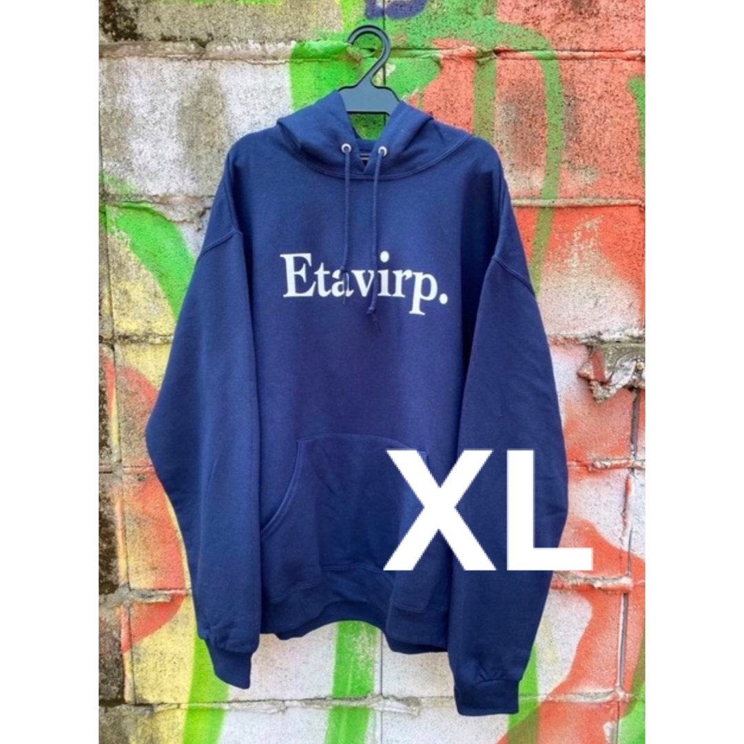 専用 Etavirp Logo Hoodie.(Navy × White) XL - パーカー