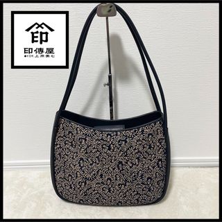 インデンヤ(印傳屋)の印傳屋 インデンヤ オールレザー ワンショルダーバッグ 花柄 ネイビー(ショルダーバッグ)