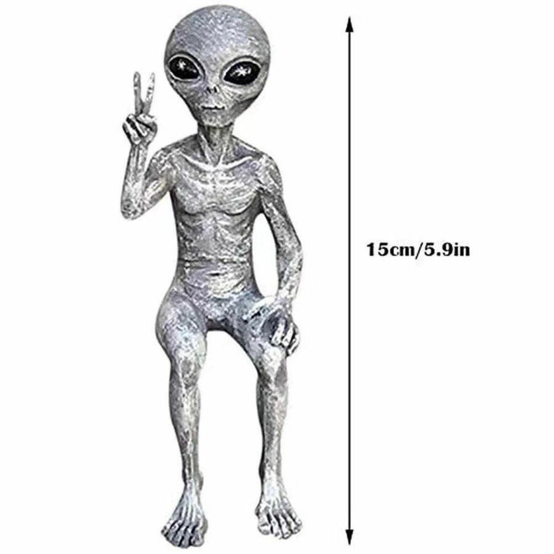 UFO 宇宙人 樹脂 彫像 エイリアン 花園 置物 2体セット 可愛い UFO 宇宙人 樹脂 彫像 エイリアン 花園 置物 2体セット 可愛い