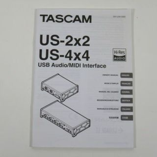 TASCAM US-2×2/US-2×2 MIDIインターフェイス 取扱説明書 (オーディオインターフェイス)