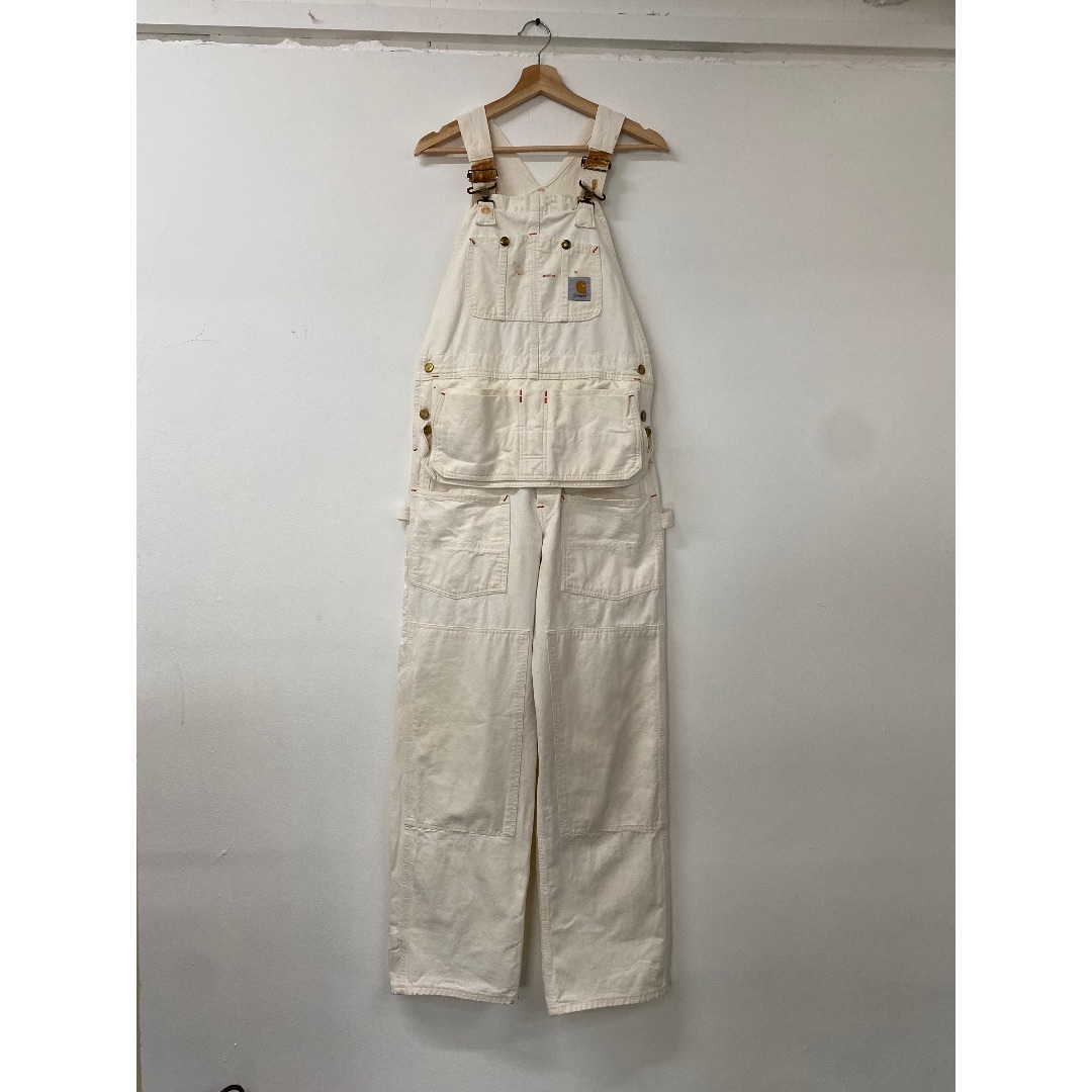 carhartt - 80s カーハート オーバーオール USA製 ホワイト エプロン carhartt - 80s カーハート オーバーオール USA製 ホワイト エプロン