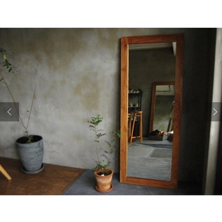 ACTUS - 姿見(壁掛け) 旭硝子 鏡 日本製 天然木 [美品] 風水 玄関の