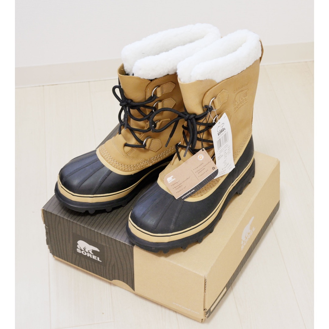 未使用 タグ付 ソレル カリブ 27cm ベージュ スノー ブーツ SOREL-