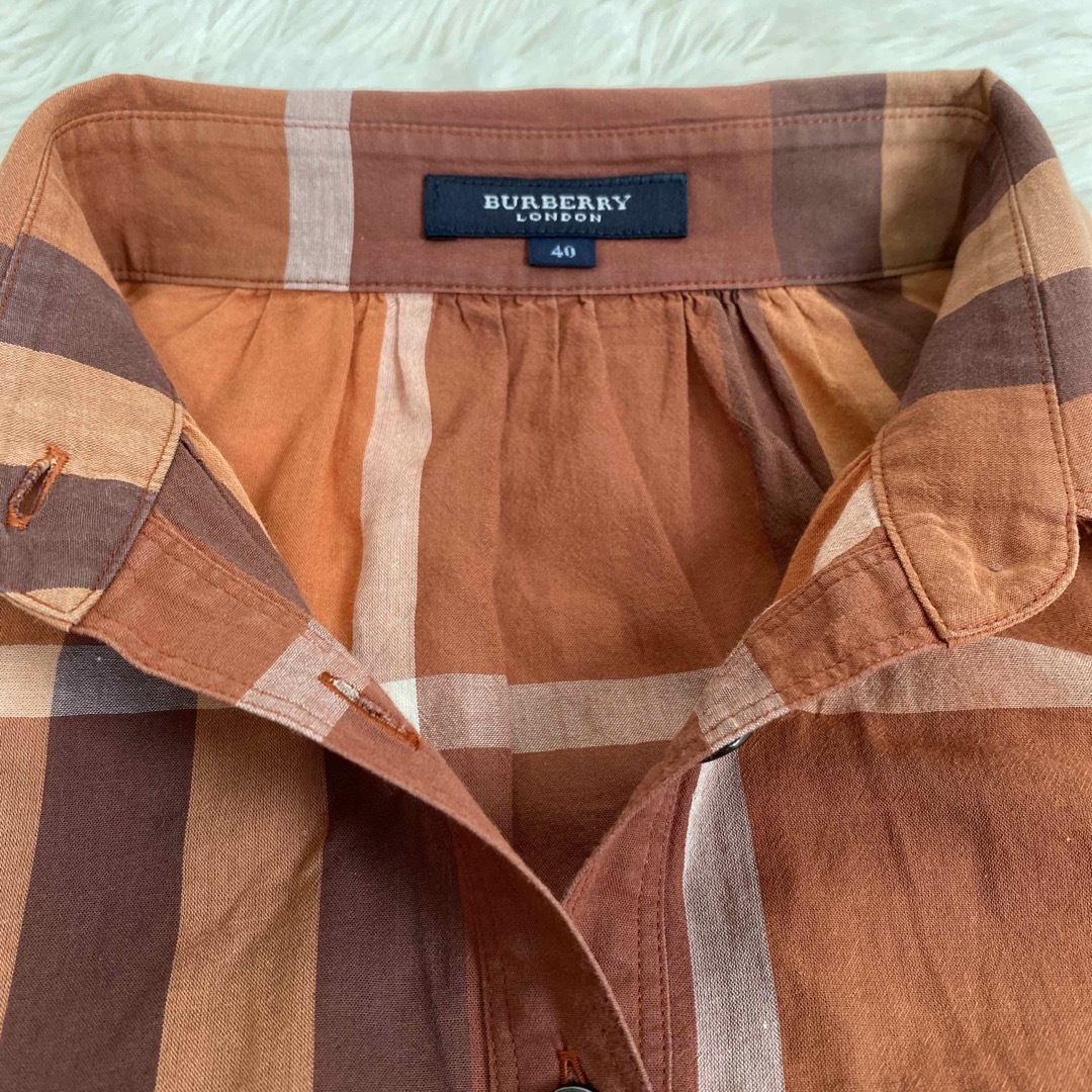 【美品】BURBERRY LONDON バーバリー ブラウス メガチェック柄