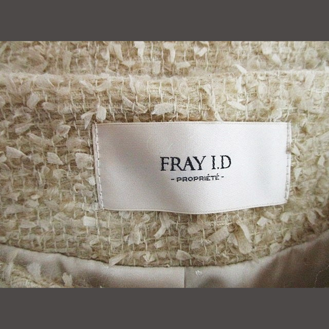 FRAY I.D(フレイアイディー)のフレイアイディー FRAY I.D ジャケット ノーカラー 七分袖 ベージュ 0 レディースのジャケット/アウター(その他)の商品写真