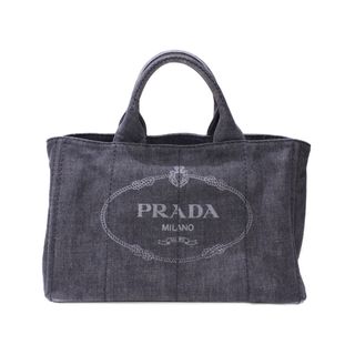 【布袋・ギャラあり】PRADA　プラダ　カナパ　1BG642　ハンドバッグ　ショルダーバッグ　2WAYバッグ　デニム　ダークグレー系　レディース　メンズ　ユニセックス　ギフト　プレゼント包装可【中古】松前R56号店(その他)