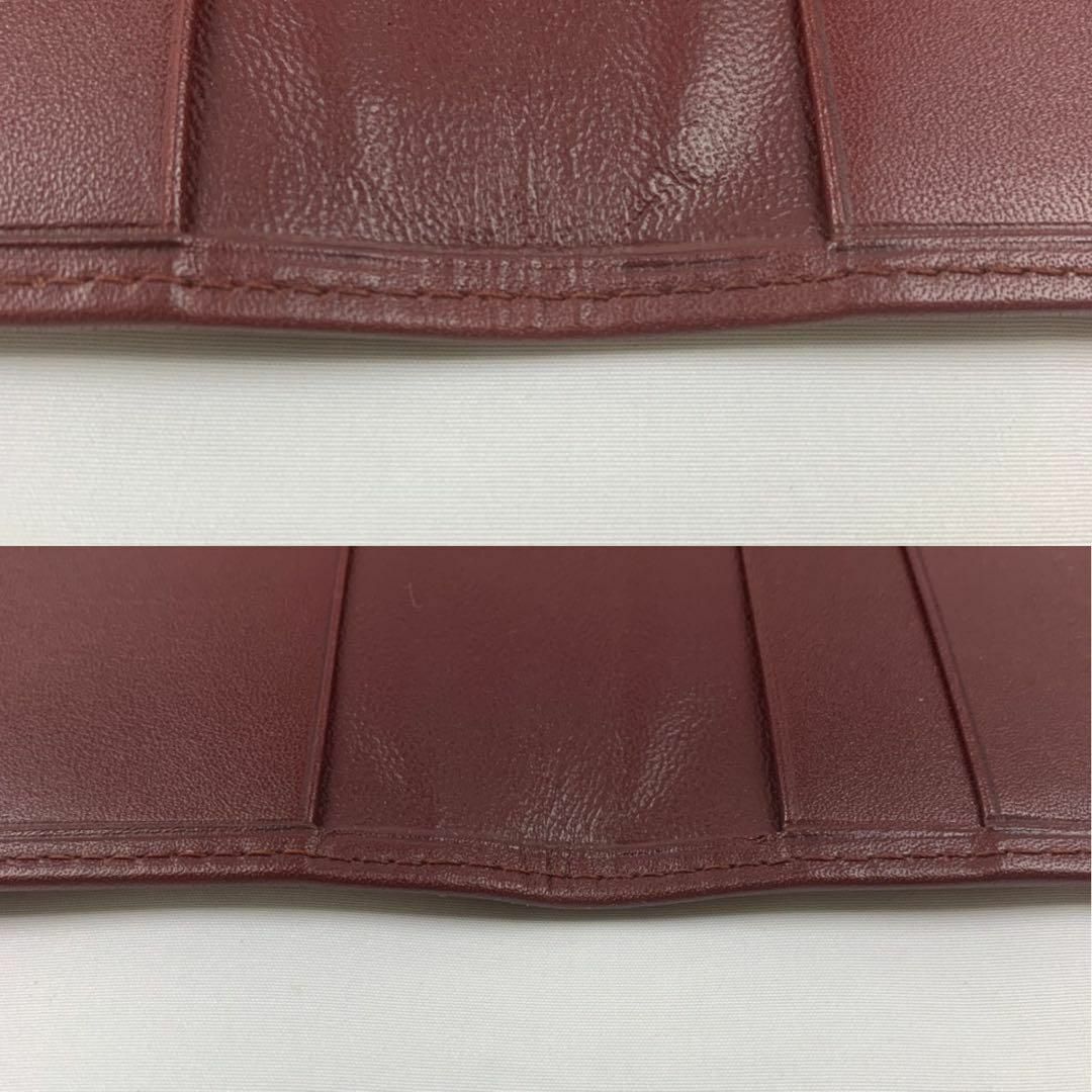 ほぼ未使用/カルティエ マストライン 二つ折り 財布 ボルドー-