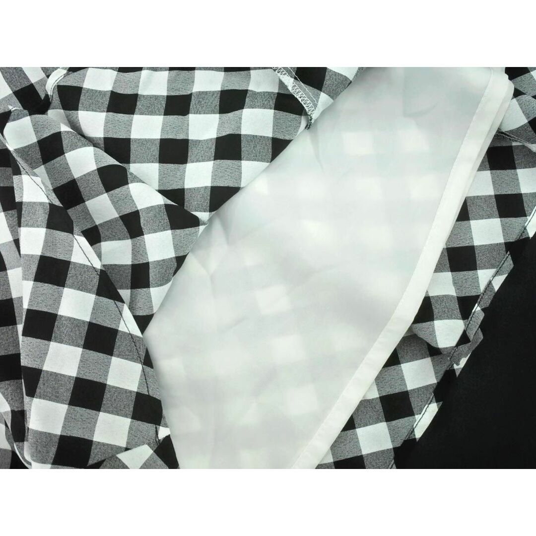NATURAL BEAUTY BASIC(ナチュラルビューティーベーシック)のNATURAL BEAUTY BASIC ナチュラルビューティーベーシック チェック フレア スカート sizeXS/黒ｘ白 ■■ レディース レディースのスカート(ロングスカート)の商品写真