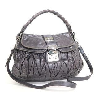 ミュウミュウ(miumiu)の【Miu Miu】ミュウミュウ 2WAYショルダーバッグ マテラッセ メタリックグレー RR1300/md15499kw(ショルダーバッグ)